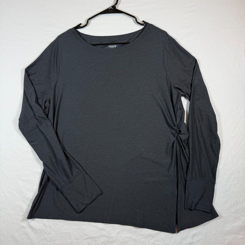 Old Navy Active CloudMotion Go-Dry Long Sleeve Top Gray XL Tall